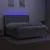Produktbild 3 för Ramsäng med madrass & LED ljusgrå 180x200 cm tyg