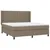 Produktbild 4 för Ramsäng med madrass & LED taupe 180x200 cm tyg