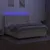 Produktbild 3 för Ramsäng med madrass & LED gräddvit 180x200 cm tyg