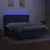 Produktbild 3 för Ramsäng med madrass & LED blå 180x200 cm tyg