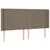 Produktbild 7 för Ramsäng med madrass & LED taupe 200x200 cm tyg