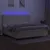 Produktbild 3 för Ramsäng med madrass & LED gräddvit 200x200 cm tyg