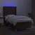 Produktbild 3 för Ramsäng med madrass & LED mörkbrun 80x200 cm tyg