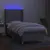 Produktbild 3 för Ramsäng med madrass & LED ljusgrå 90x190 cm tyg