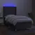 Produktbild 3 för Ramsäng med madrass & LED mörkgrå 90x190 cm tyg