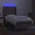 Produktbild 3 för Ramsäng med madrass & LED taupe 90x200 cm tyg