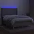 Produktbild 3 för Ramsäng med madrass & LED ljusgrå 140x190 cm tyg