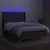 Produktbild 3 för Ramsäng med madrass & LED mörkgrå 140x190 cm tyg