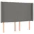 Produktbild 7 för Ramsäng med madrass & LED mörkgrå 140x190 cm tyg