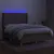 Produktbild 3 för Ramsäng med madrass & LED taupe 140x190 cm tyg
