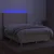 Produktbild 3 för Ramsäng med madrass & LED gräddvit 140x190 cm tyg