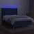 Produktbild 3 för Ramsäng med madrass & LED blå 140x190 cm tyg