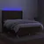 Produktbild 3 för Ramsäng med madrass & LED mörkbrun 140x200 cm tyg