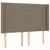 Produktbild 7 för Ramsäng med madrass & LED taupe 140x200 cm tyg
