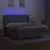 Produktbild 3 för Ramsäng med madrass & LED taupe 160x200 cm tyg