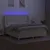 Produktbild 3 för Ramsäng med madrass & LED gräddvit 160x200 cm tyg