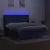 Produktbild 3 för Ramsäng med madrass & LED blå 160x200 cm tyg