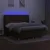 Produktbild 3 för Ramsäng med madrass & LED mörkbrun 180x200 cm tyg
