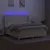 Produktbild 3 för Ramsäng med madrass & LED gräddvit 180x200 cm tyg