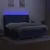 Produktbild 3 för Ramsäng med madrass & LED blå 180x200 cm tyg
