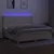 Produktbild 3 för Ramsäng med madrass & LED gräddvit 200x200 cm tyg