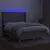 Produktbild 3 för Ramsäng med madrass & LED ljusgrå 140x190 cm tyg