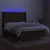Produktbild 3 för Ramsäng med madrass & LED mörkbrun 140x190 cm tyg