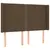Produktbild 7 för Ramsäng med madrass & LED mörkbrun 140x190 cm tyg