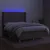 Produktbild 3 för Ramsäng med madrass & LED taupe 140x190 cm tyg
