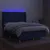 Produktbild 3 för Ramsäng med madrass & LED blå 140x190 cm tyg