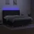 Produktbild 3 för Ramsäng med madrass & LED svart 160x200 cm tyg