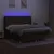 Produktbild 3 för Ramsäng med madrass & LED mörkbrun 160x200 cm tyg