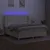 Produktbild 3 för Ramsäng med madrass & LED gräddvit 160x200 cm tyg