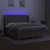 Produktbild 3 för Ramsäng med madrass & LED taupe 180x200 cm tyg