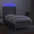 Produktbild 3 för Ramsäng med madrass & LED ljusgrå 90x190 cm tyg