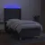 Produktbild 3 för Ramsäng med madrass & LED mörkgrå 90x190 cm tyg