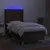 Produktbild 3 för Ramsäng med madrass & LED mörkbrun 90x190 cm tyg
