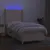 Produktbild 3 för Ramsäng med madrass & LED gräddvit 90x190 cm tyg