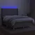 Produktbild 3 för Ramsäng med madrass & LED ljusgrå 140x190 cm tyg