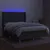 Produktbild 3 för Ramsäng med madrass & LED mörkgrå 140x190 cm tyg