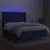 Produktbild 3 för Ramsäng med madrass & LED blå 140x190 cm tyg