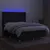 Produktbild 3 för Ramsäng med madrass & LED svart 140x200 cm tyg