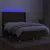 Produktbild 3 för Ramsäng med madrass & LED mörkbrun 140x200 cm tyg