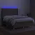 Produktbild 3 för Ramsäng med madrass & LED taupe 140x200 cm tyg