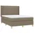 Produktbild 4 för Ramsäng med madrass & LED taupe 140x200 cm tyg