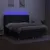 Produktbild 3 för Ramsäng med madrass & LED svart 160x200 cm tyg