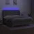 Produktbild 3 för Ramsäng med madrass & LED taupe 160x200 cm tyg