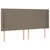 Produktbild 7 för Ramsäng med madrass & LED taupe 160x200 cm tyg
