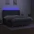 Produktbild 3 för Ramsäng med madrass & LED mörkgrå 180x200 cm tyg