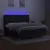 Produktbild 3 för Ramsäng med madrass & LED svart 180x200 cm tyg
